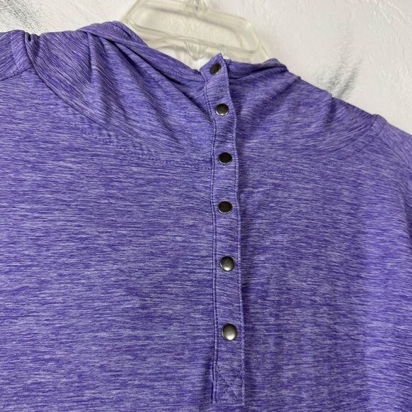 Duluth Trading Hoodie Pullover Sweatshirt Armachillo Cooling Heather Purple Knit - Picture 5 of 7